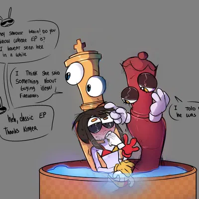 evil pomni (tadc), jax (tadc), kinger (tadc) (glitch productions, the amazing digital circus) created by karnthud