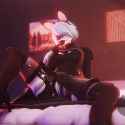 fan character, lily (lilythefox09), yorha 2b (five nights at freddy's, nier automata) created by lilythefox09