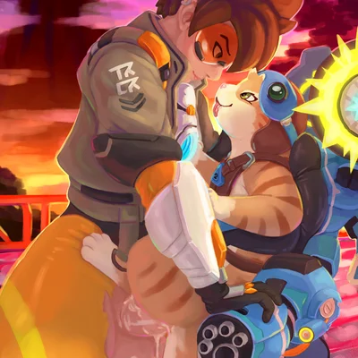 fika (overwatch), tracer (overwatch) (blizzard entertainment, overwatch) created by fawe