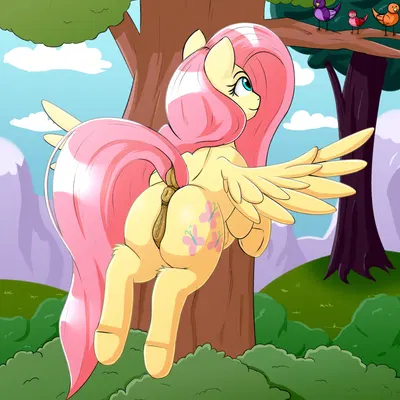 fluttershy (mlp) (friendship is magic, hasbro) created by h3nger