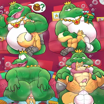fox mccloud, wart (mario) (mario bros, nintendo) created by denilsexo