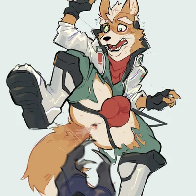 fox mccloud, wolf o'donnell (nintendo, star fox) created by ravan