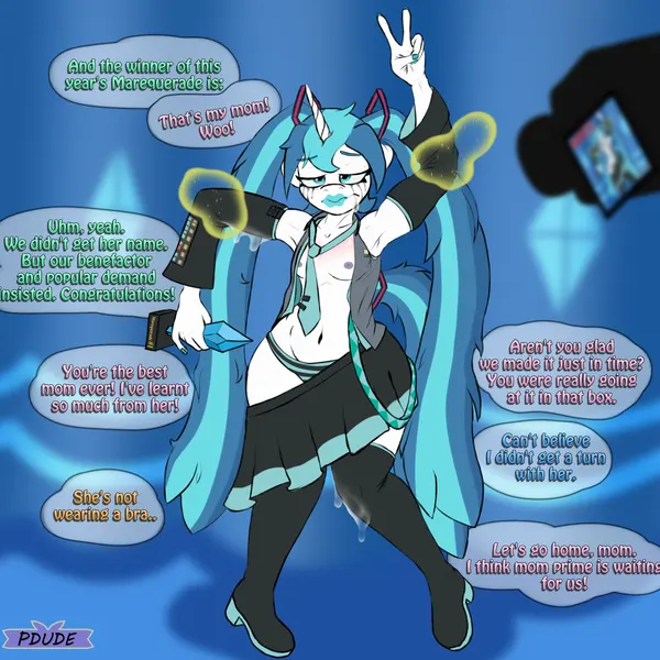 hatsune miku (cosplay), shining armor (mlp) (friendship is magic, hasbro) created by pdude