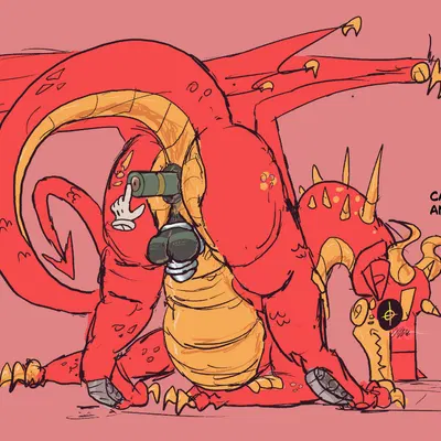 high dragun (enter the gungeon, mythology) created by woodhouse3d