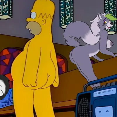 homer simpson, loona (helluva boss), roxanne wolf (five nights at freddy's, five nights at freddy's: security breach) created by pickles-hyena, third-party edit