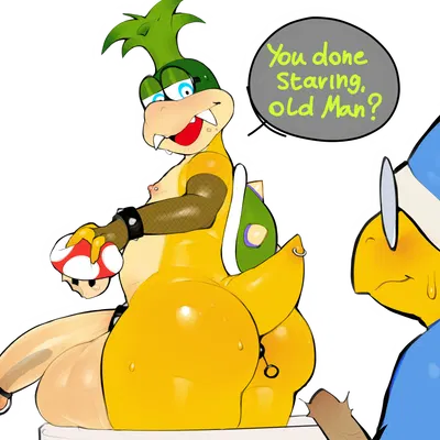 iggy koopa, kamek, koopaling (mario bros, nintendo) created by kinkykong
