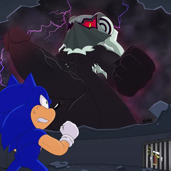 infinite (sonic), sonic the hedgehog, vector the crocodile (sega, sonic forces) created by flamez