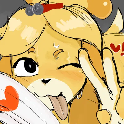 isabelle (animal crossing) (animal crossing, nintendo) created by qwpeowqpe