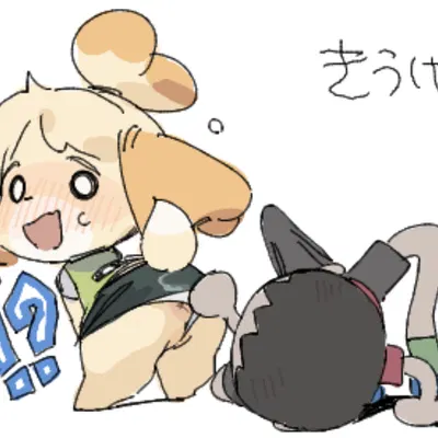 isabelle (animal crossing), villager (animal crossing) (animal crossing, nintendo) created by haramikarubi