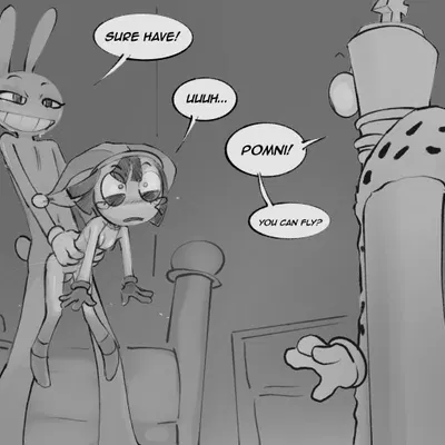 jax (tadc), kinger (tadc), pomni (tadc) (glitch productions, the amazing digital circus) created by henshintiger