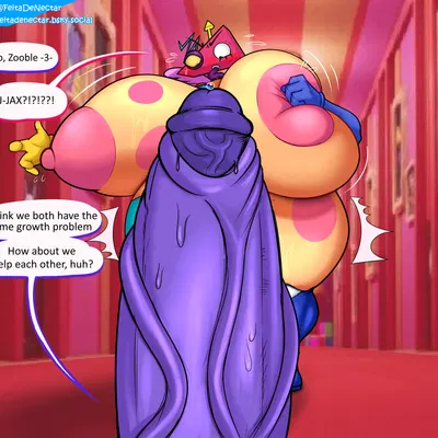 jax (tadc), zooble (tadc) (glitch productions, the amazing digital circus) created by feitadenectar