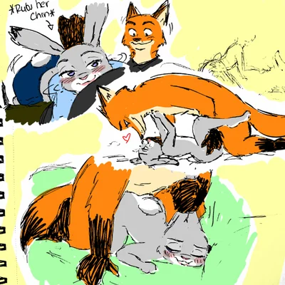 judy hopps, nick wilde (disney, zootopia) created by sunnypompom06