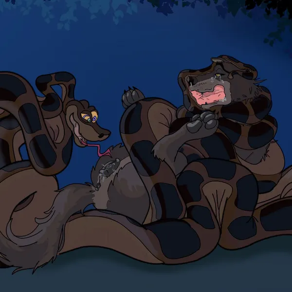 kaa (jungle book), raksha (jungle book) (the jungle book) created by strykertv