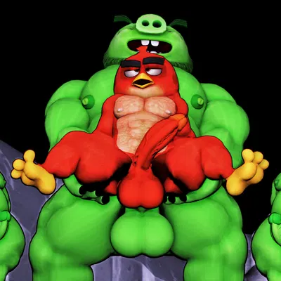 king leonard mudbeard, red (angry birds) (angry birds, rovio entertainment) created by roythepichu