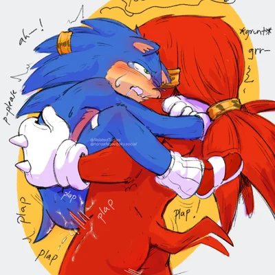 knuckles the echidna, sonic the hedgehog (sega, sonic the hedgehog (film)) created by relatedturtles