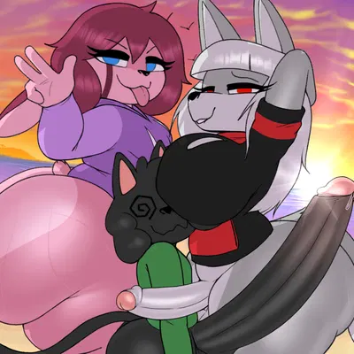 korp (katzenart), shino (shinomiyasama69), tucker (furrylefru) created by katzenart