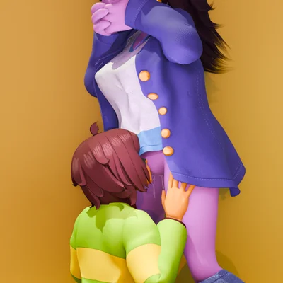 kris dreemurr, susie (deltarune) (deltarune, undertale (series)) created by lorded