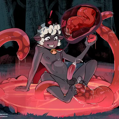 lamb (cult of the lamb) (cult of the lamb, massive monster (studio)) created by pleasurepuppynsfw