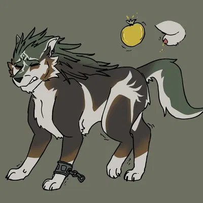link (wolf form) (nintendo, the legend of zelda) created by spikedcollar (artist)