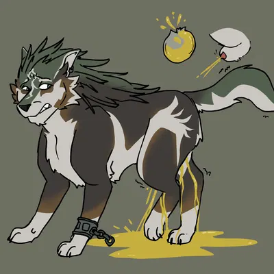 link (wolf form) (nintendo, the legend of zelda) created by spikedcollar (artist)