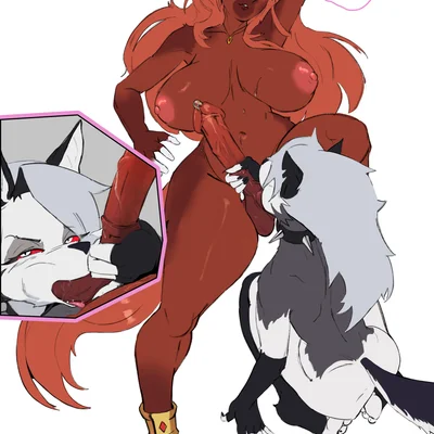 loona (helluva boss), rainstorm (marefurryfan) (hellaverse, helluva boss) created by momosoap