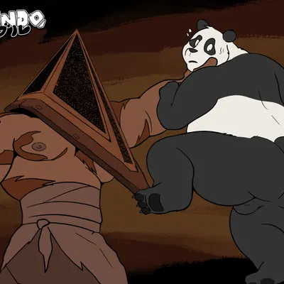 master po ping, pyramid head (dreamworks, konami) created by gendomx