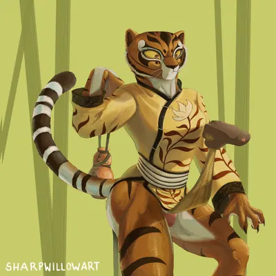 master tigress (dreamworks, kung fu panda) created by sharpwillowart