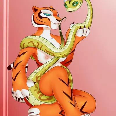 master tigress, master viper (dreamworks, kung fu panda) created by deepspace (artist)