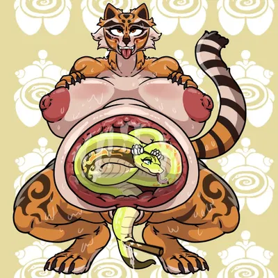 master tigress, master viper (dreamworks, kung fu panda) created by mrblack eye2