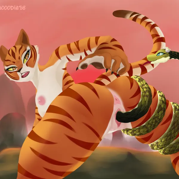master tigress, master viper (dreamworks, kung fu panda) created by wooodies8