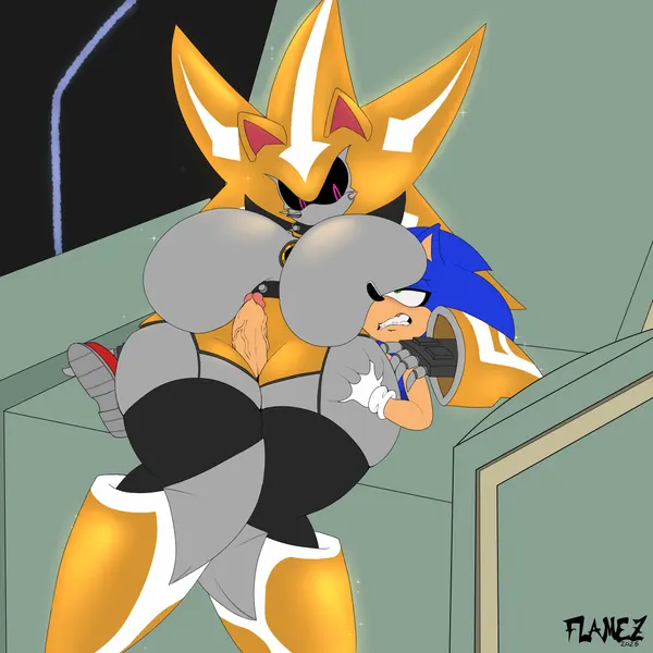metal sonic, neo metal sonic, sonic the hedgehog (sega, sonic the hedgehog (series)) created by flamez