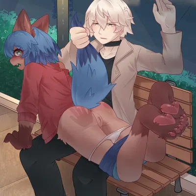 michiru kagemori, shirou ogami (brand new animal, studio trigger) created by lalamedli