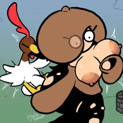 mort the chicken (mort the chicken), mushroom toppin (mort the chicken, pizza tower) created by pincoosh