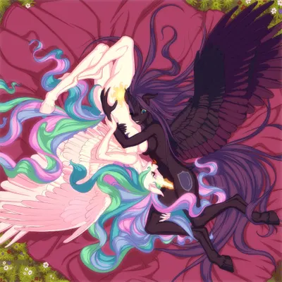 nyx (pen stroke), princess celestia (mlp) (friendship is magic, hasbro) created by gor1ck
