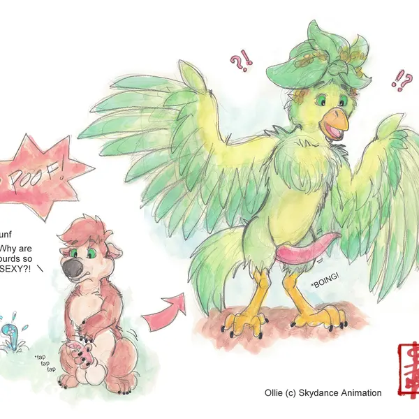 ollie (swapped) (skydance animation, swapped (movie)) created by fennec (artist)