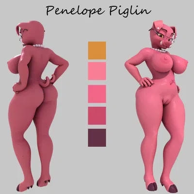 penelope piglin (microsoft, minecraft) created by manwiththemole
