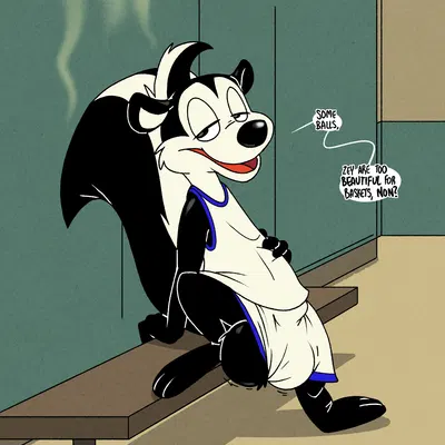 pepe le pew (looney tunes, space jam) created by argon vile