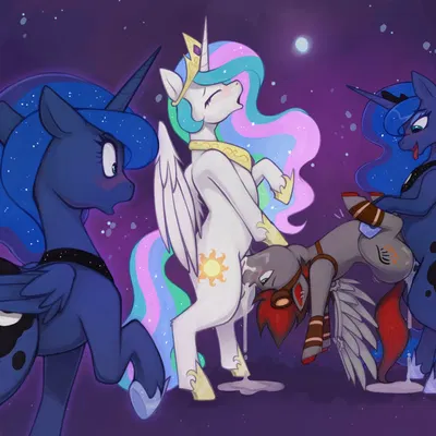 princess celestia (mlp), princess luna (mlp) (friendship is magic, hasbro) created by marsminer