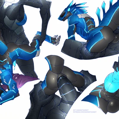 rahhar, ryker the synth created by ket-dawnatsunset