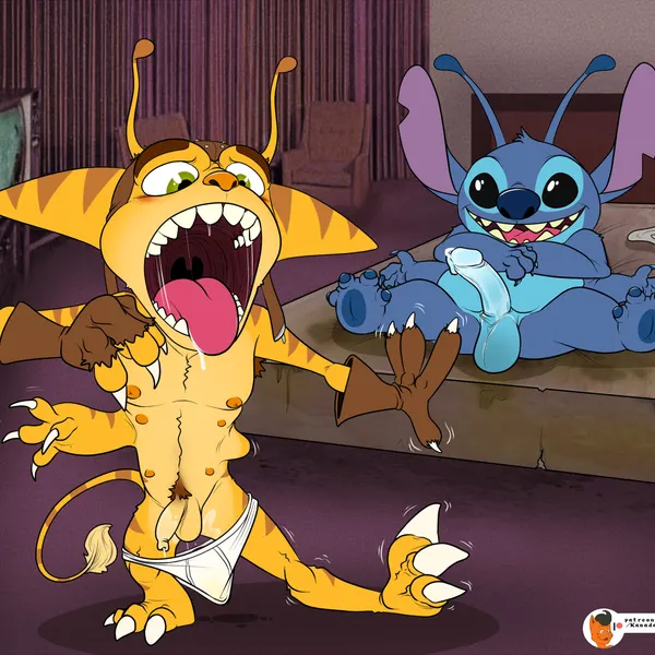 ratchet (ratchet and clank), stitch (lilo and stitch) (disney, insomniac games) created by kanada