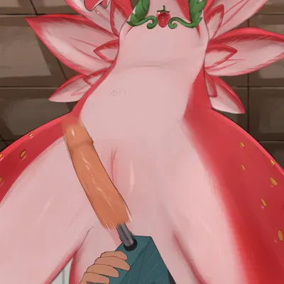 red sky fruit strawberry dragon (mythology, puzzle and dragons) created by liend