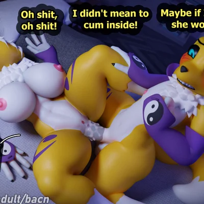 renamon (bacn), renny (bacn) (bandai namco, digimon) created by bacn