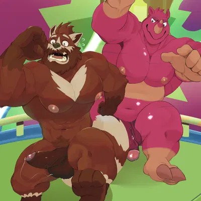 rhino (fall guys), roy rockefeller (fall guys) created by lazy tiggy