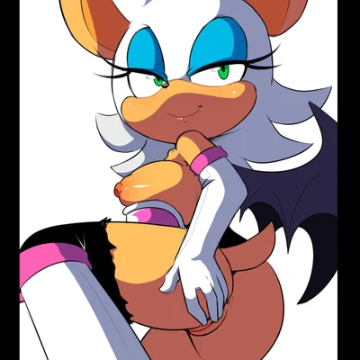 rouge the bat (sega, sonic the hedgehog (series)) created by tenshigarden, third-party edit