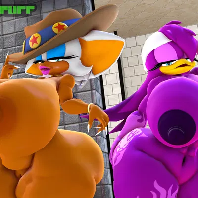 rouge the bat, wave the swallow (sega, sonic riders) created by rocketspuff