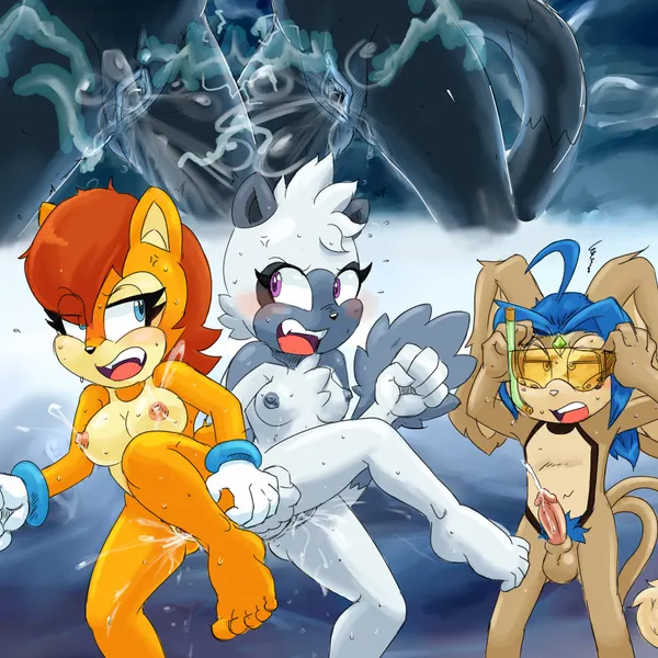 sally acorn, sally acorn (post-sgw), tangle the lemur (archie comics, idw publishing) created by extraspecialzone