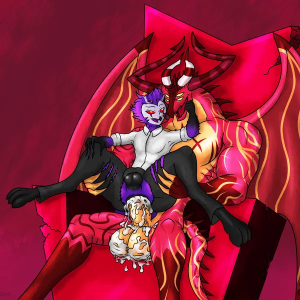 satan (helluva boss), stolas (helluva boss) (hellaverse, helluva boss) created by naughty ram