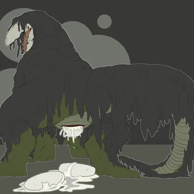 scp-682 (scp foundation) created by fish-ears