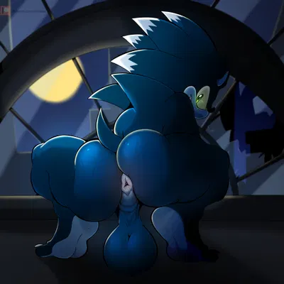 sonic the werehog (sega, sonic the hedgehog (series)) created by marketablebunny