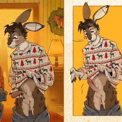 zeeb (zeebthehare) (christmas) created by yanus (artist)